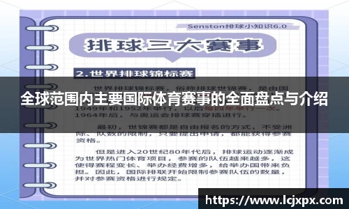 全球范围内主要国际体育赛事的全面盘点与介绍